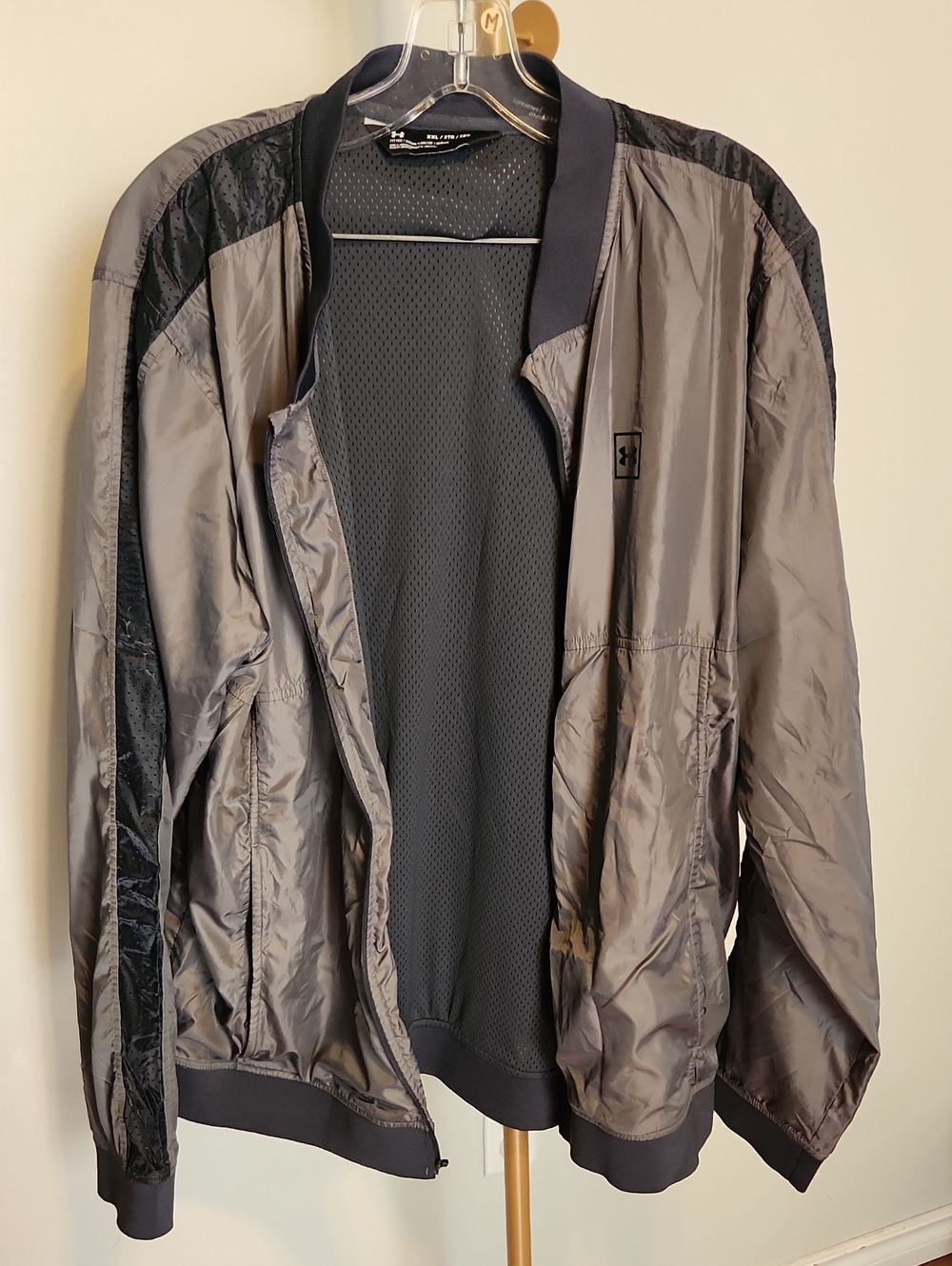 Under Armour Men's Charcoal and Black Bomber Jacket